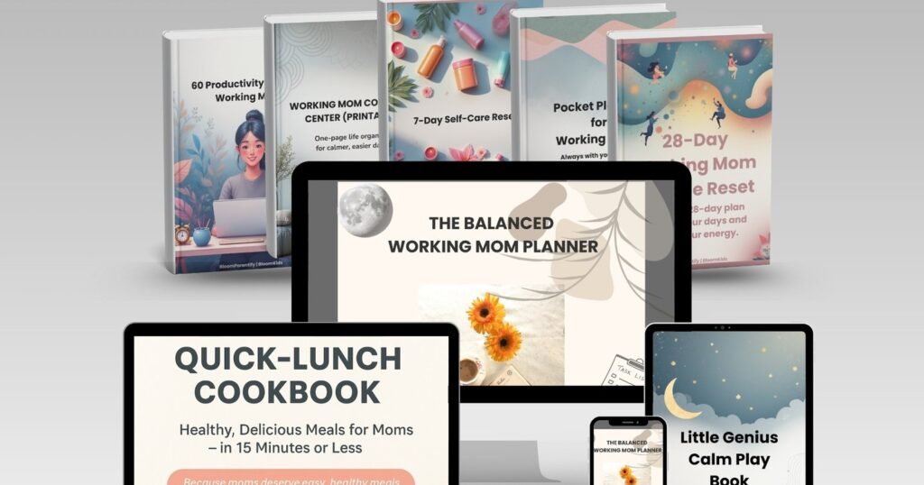 The Balanced Working Mom System complete digital bundle by BloomParentify
